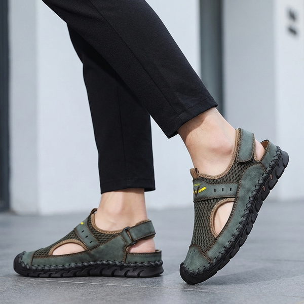 Closed-Toe Fisherman Sandals for Men – Breathable Orthopedic Comfort