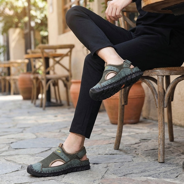 Closed-Toe Fisherman Sandals for Men – Breathable Orthopedic Comfort