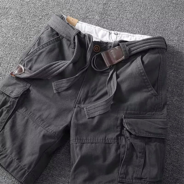 Relaxed Fit Belted Cargo Shorts for Men – Casual Comfort & Function