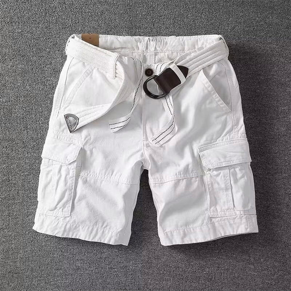 Relaxed Fit Belted Cargo Shorts for Men – Casual Comfort & Function