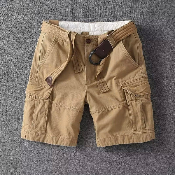 Relaxed Fit Belted Cargo Shorts for Men – Casual Comfort & Function