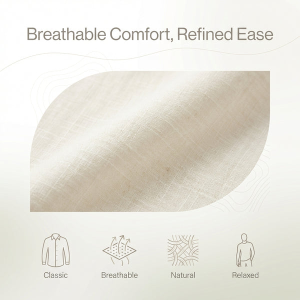 Relaxed Fit Button-Up Shirt for Men – Casual Comfort & Breathability