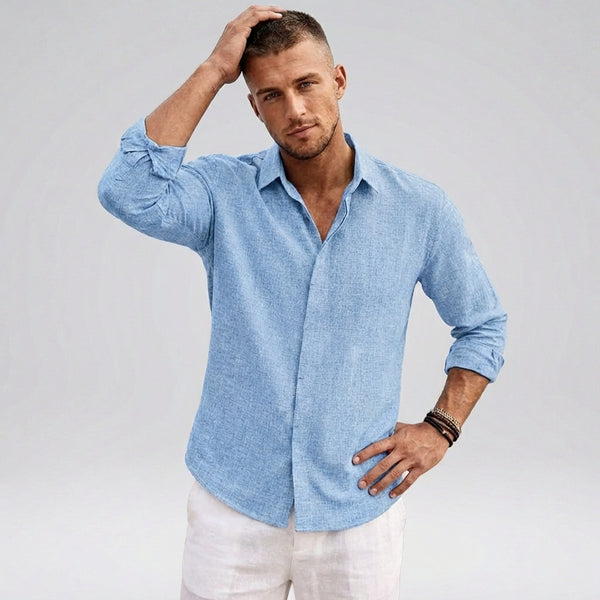 Relaxed Fit Button-Up Shirt for Men – Casual Comfort & Breathability