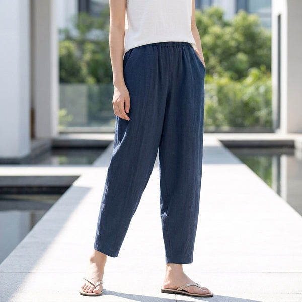 Relaxed Fit Tapered Harem Pants for Women – Comfortable Casual Style
