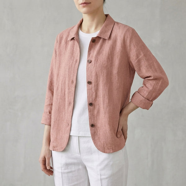 Relaxed Fit Button-Up Shirt for Women – Breathable Casual Comfort