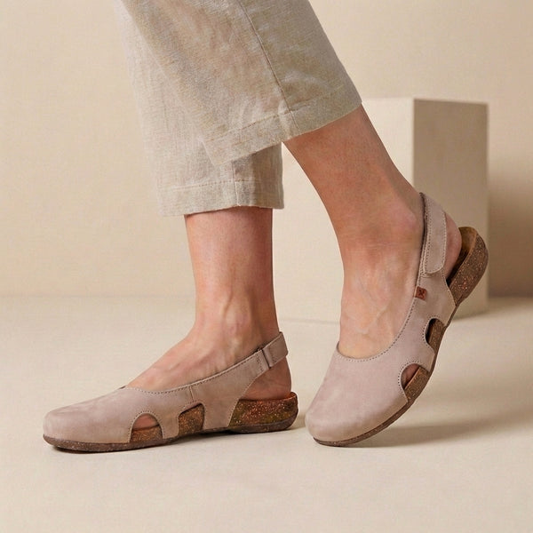 Orthopedic Cutout Slingback Closed-Toe Sandals for Women – Supportive & Comfortable Design