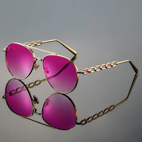 Chain Reaction Luxe Aviator Sunglasses