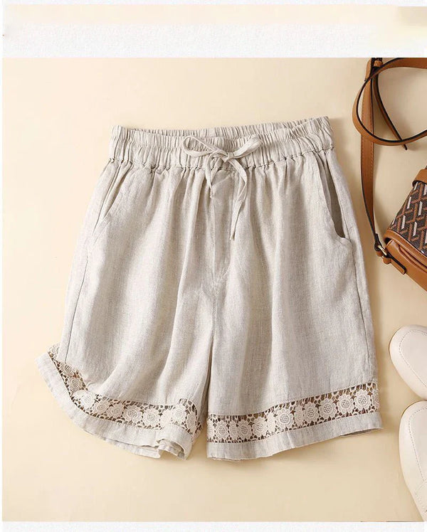 Embroidered Drawstring Shorts for Women – Relaxed Fit Comfort