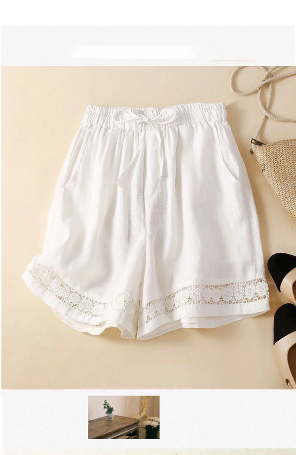 Embroidered Drawstring Shorts for Women – Relaxed Fit Comfort