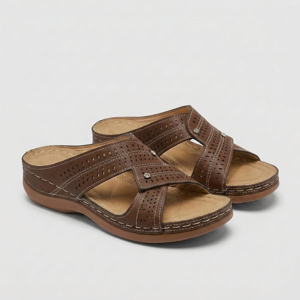 Orthopedic Slip-On Wedge Sandals for Women – Comfortable Support & Style