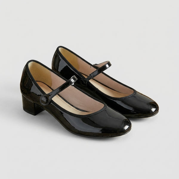 Patent Block Heel Mary Jane Shoes for Women – Elegant & Comfortable Design