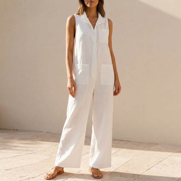 Relaxed Fit Wide-Leg Jumpsuit for Women – Casual Stylish Comfort