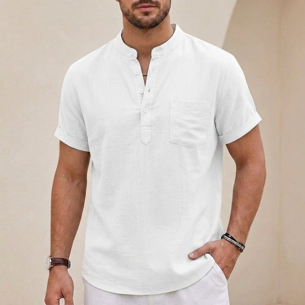Relaxed Fit Henley Shirt for Men – Casual Comfort & Style