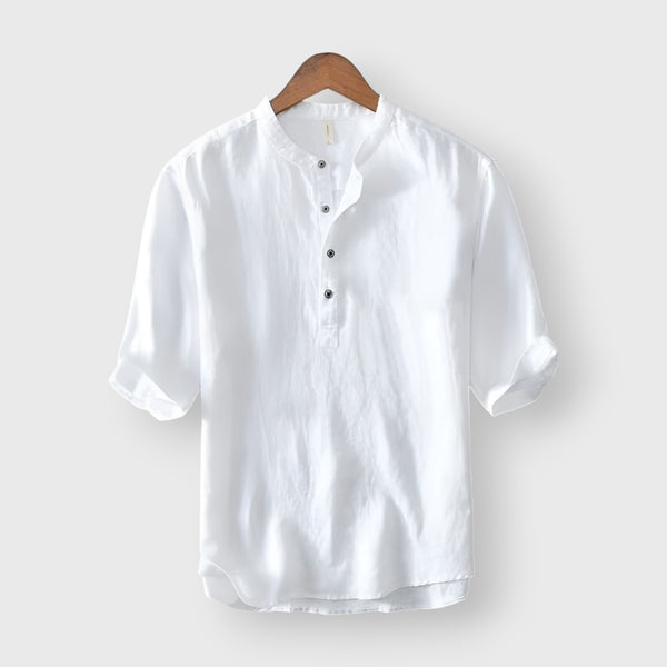 Men’s Cotton Linen Short Sleeve Shirt