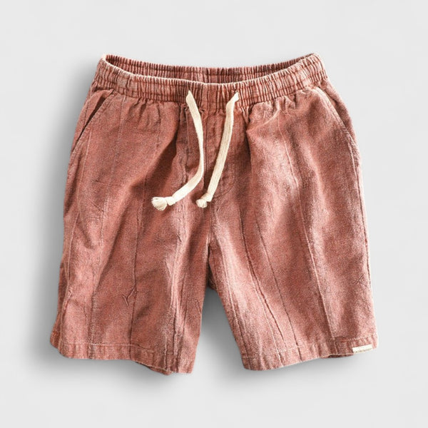 Aurelio Crinkle-Wash Linen Shorts