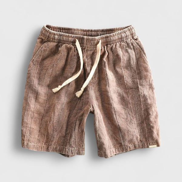 Aurelio Crinkle-Wash Linen Shorts