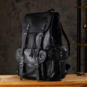 Men's Vegetable-Tanned Leather Travel Duffel Bag