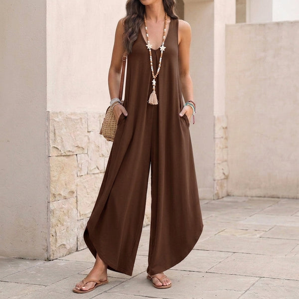Wide Leg Sleeveless Jumpsuit for Women – Stylish And Comfortable Design