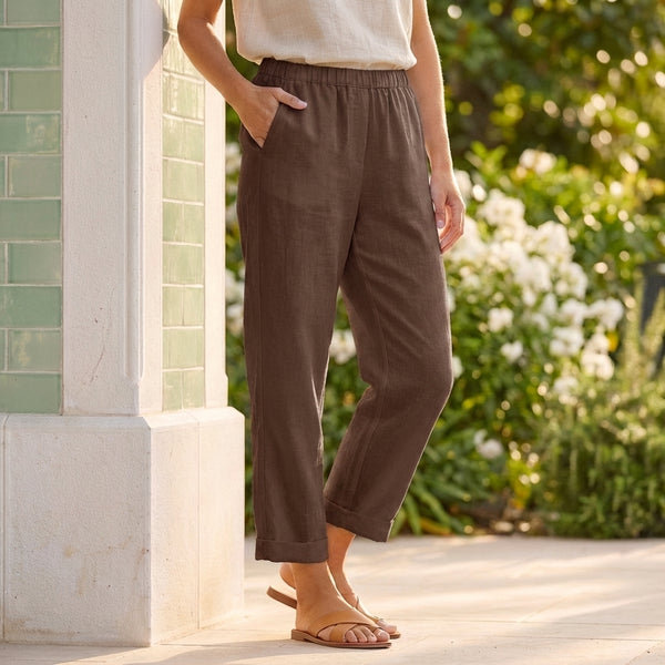 Relaxed Fit Cropped Trousers for Women – Casual Comfort & Style