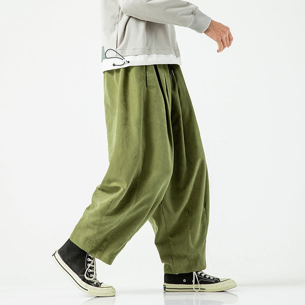 Men's Loose Cropped Wide-Leg Lantern Pants