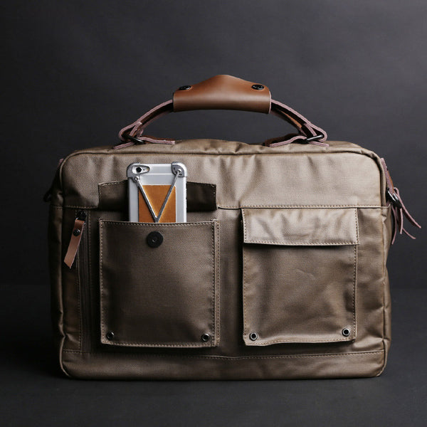 Canvas & Leather Laptop Briefcase – 14 and 15 inch
