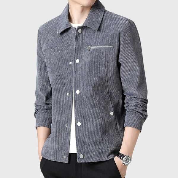 Corduroy Utility Jacket with Cargo Pockets