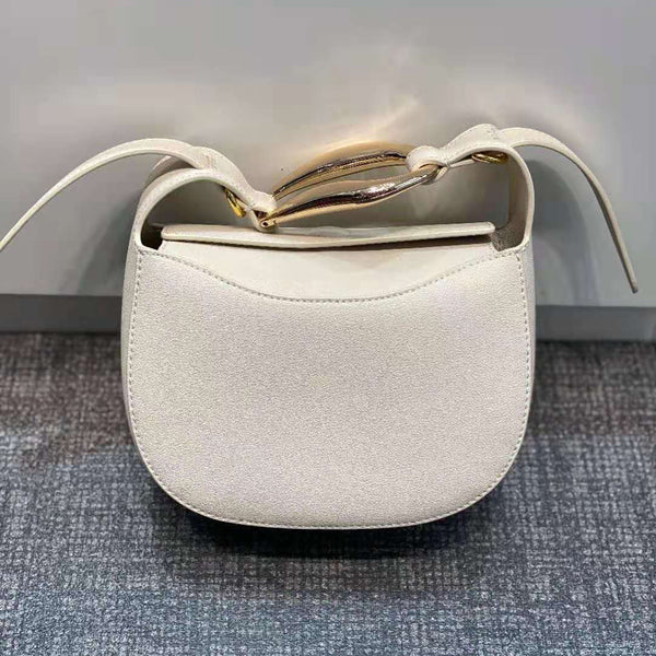 Cowhide Leather Pillow Crossbody Bag