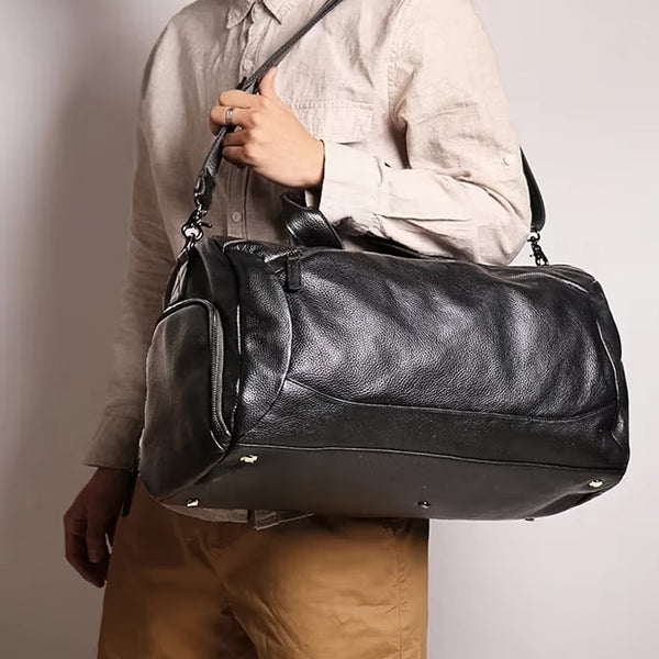 Sable Leather Duffle Bag