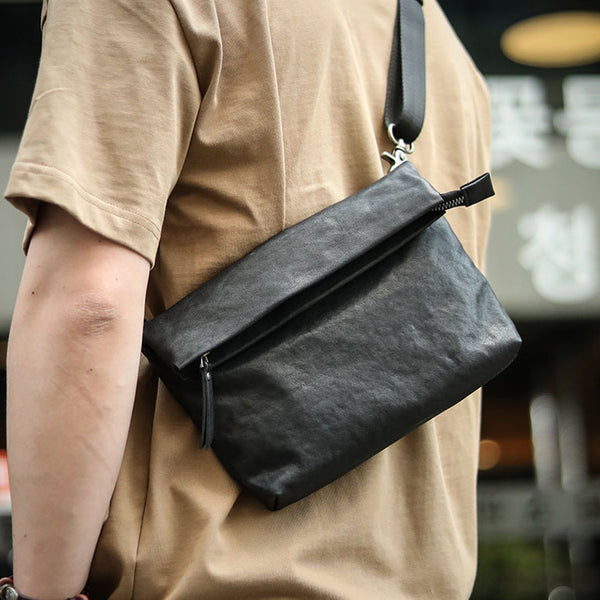 Men's Cowhide Mini Crossbody Bag