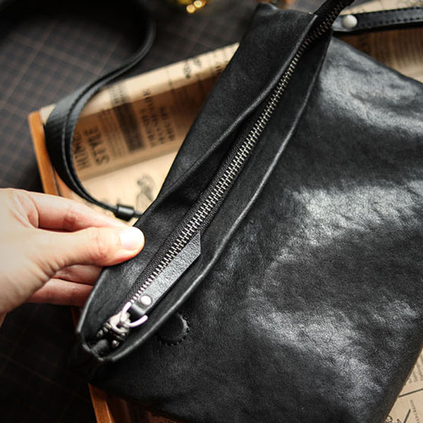 Men's Cowhide Mini Crossbody Bag