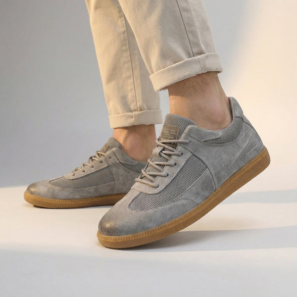 Low-Top Lace-Up Sneakers for Men – Breathable Comfort & Durable Sole