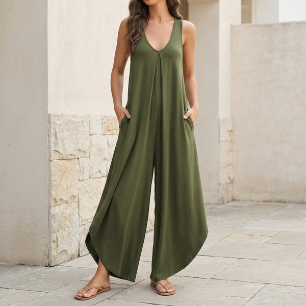 Wide Leg Sleeveless Jumpsuit for Women – Stylish And Comfortable Design