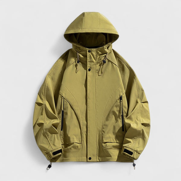 Loose Fit Hooded Plush-Lined Zip Jacket