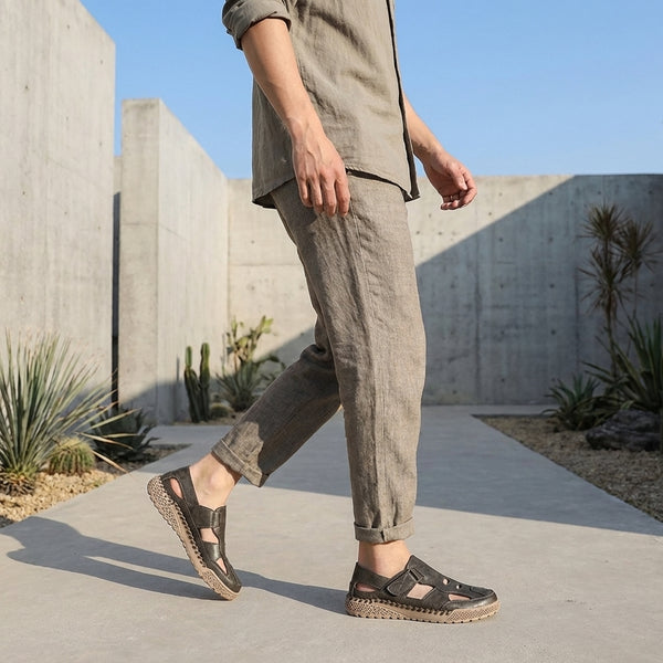 Comfort Fit Closed Toe Fisherman Sandals for Men – Orthopedic Support & Style