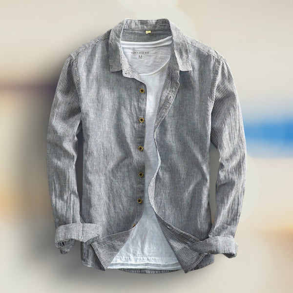 Men's Signature Stripe Linen Shirt