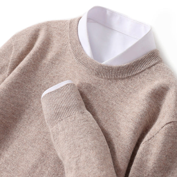 Refined Wool O-Neck Sweater