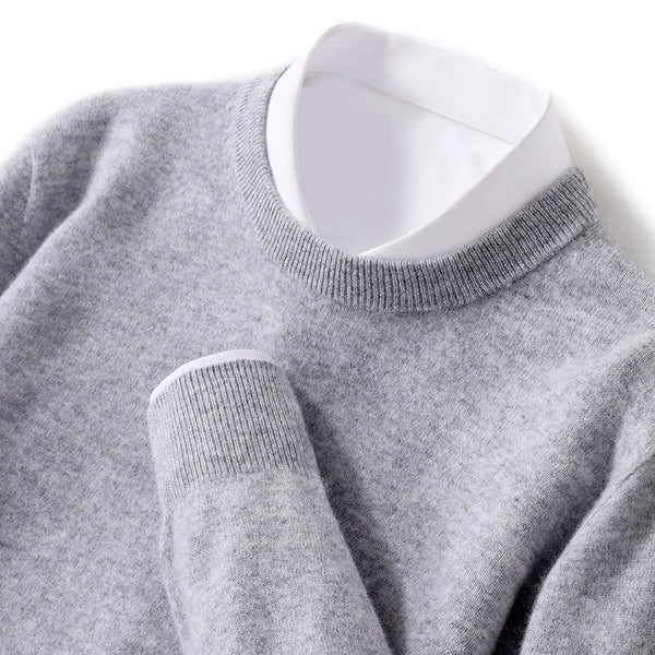 Refined Wool O-Neck Sweater