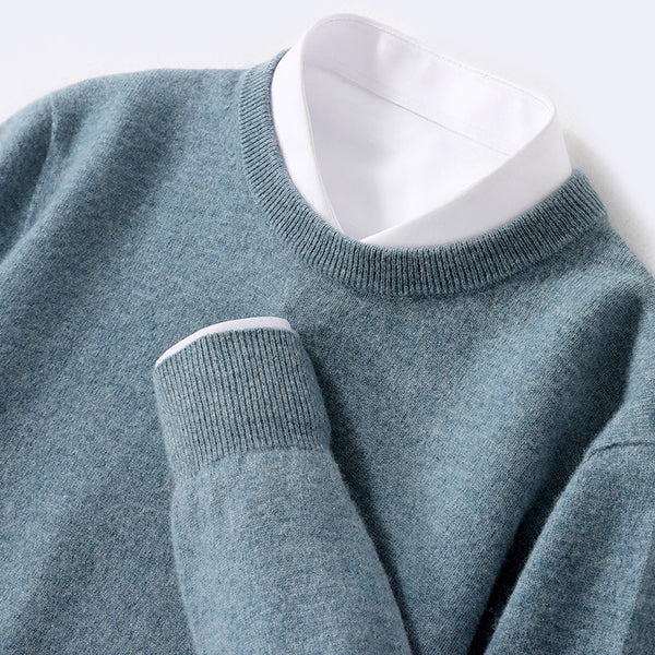 Refined Wool O-Neck Sweater