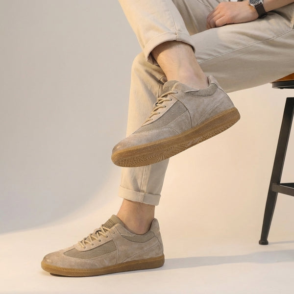 Low-Top Lace-Up Sneakers for Men – Breathable Comfort & Durable Sole