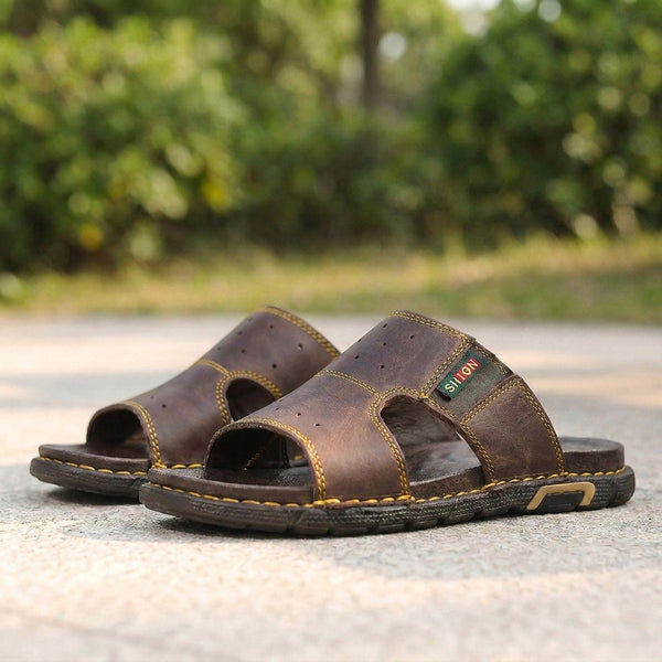 Orthopedic Cutout Slide Sandals for Men – Comfortable Support and Style