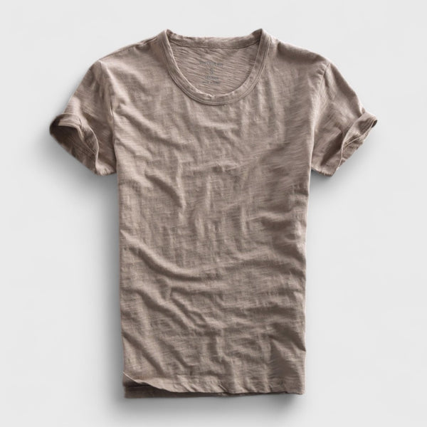 Vintage Fit Crew Neck Cotton T-Shirt