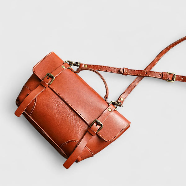 Vegetable-Tanned Leather Dumpling Hobo Bag
