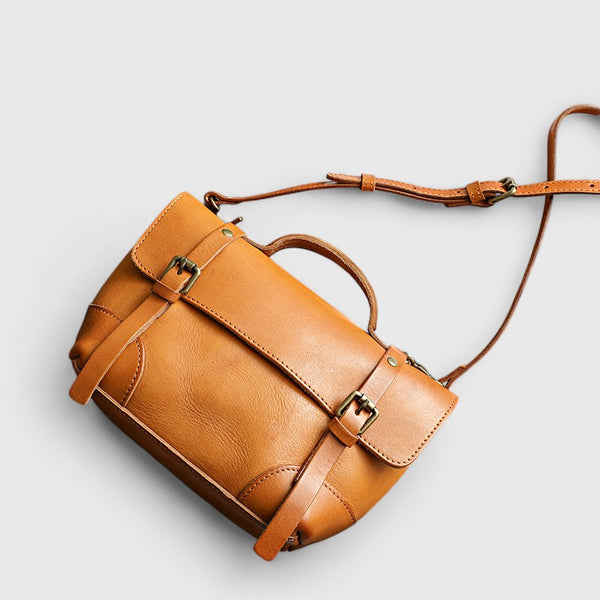 Vegetable-Tanned Leather Dumpling Hobo Bag
