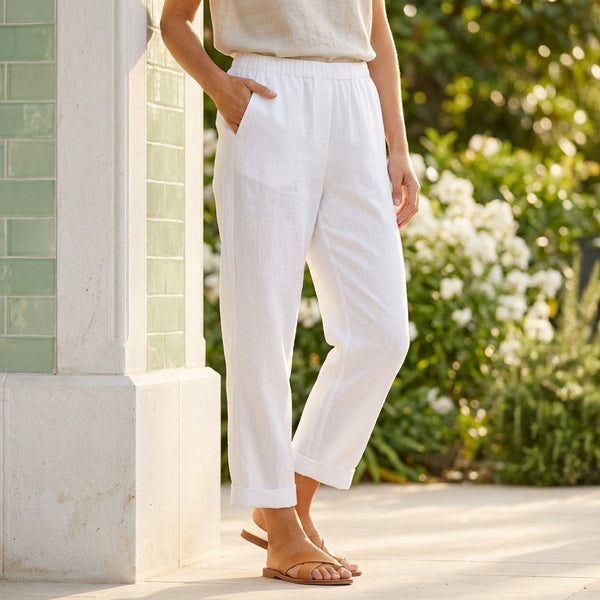 Relaxed Fit Cropped Trousers for Women – Casual Comfort & Style