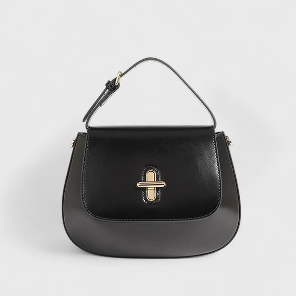 Women's Oval Leather Crossbody Bag